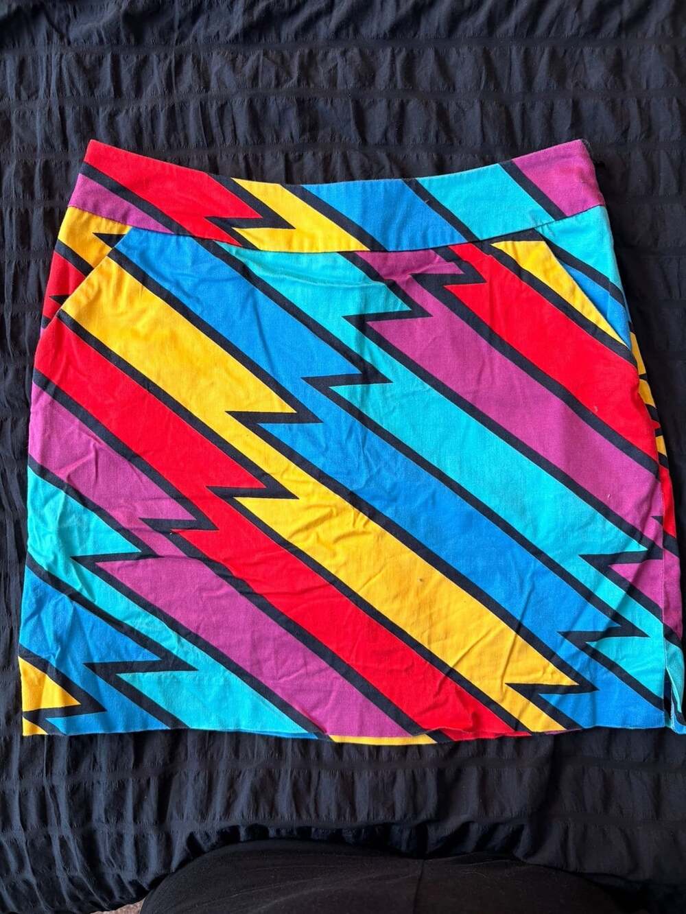 Loudmouth Golf Skort Size 6 Captain Thunderbolt Multicolor Zig Zag